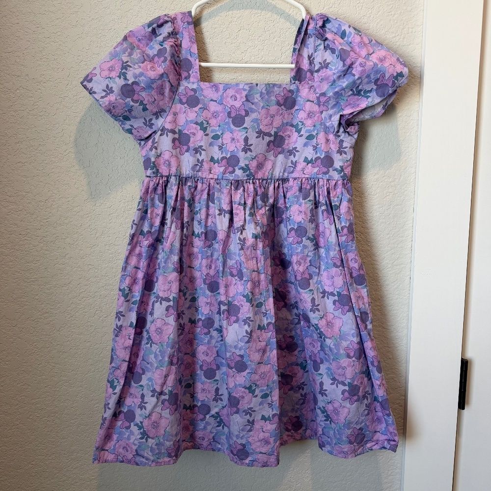 Girl’s Disney Minnie Mouse Purple Floral Dress Size XL